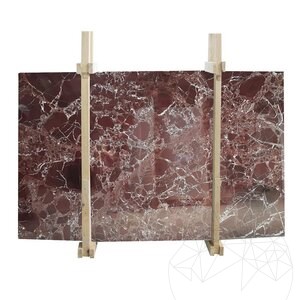 Red Levanto Polished Marble Slab, 2 cm