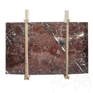 Red Levanto Polished Marble Slab, 2 cm