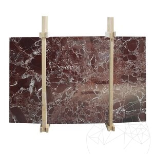 Red Levanto Polished Marble Slab, 2 cm