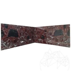 Red Levanto Polished Marble Slab, 2 cm