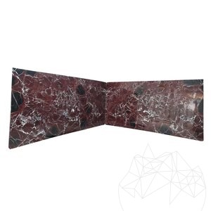 Red Levanto Polished Marble Slab, 2 cm