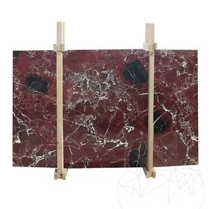 Red Levanto Polished Marble Slab, 2 cm