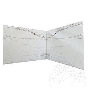 Red Veined Polished Marble Slab, 2 cm