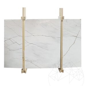 Red Veined Polished Marble Slab, 2 cm