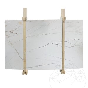 Red Veined Polished Marble Slab, 2 cm