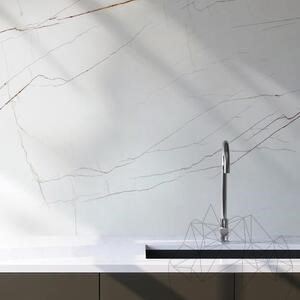 Red Veined Polished Marble Slab, 2 cm