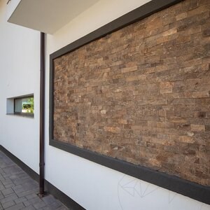 Slate Rusty Brown Natur, 5 cm x LL | Kamień dekoracyjny - Płytki pionowe, zewnętrzne-wewnętrzne