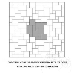 Trawertyn Silver Cross Cut French Pattern Set Brushed, 1,2 cm - Produkt na specjalne zamówienie