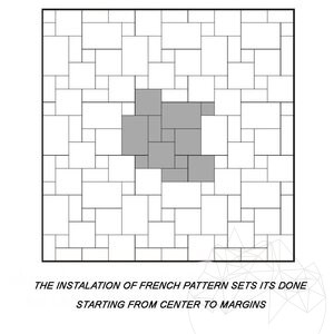 Marmur Rosalina French Pattern set Sablat, 3 cm