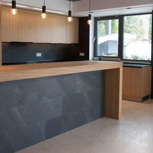 Elastyczny kamień łupkowy SKIN MicroStone 1mm - Black Line, 122x61cm | Ultra-elastyczny kamień na ściany, meble