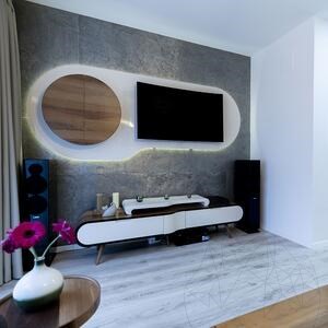 Elastyczny kamień łupkowy SKIN MicroStone 1 mm - srebrny połysk, 280 x 125 cm | Ultra-elastyczny kamień na ściany, meble