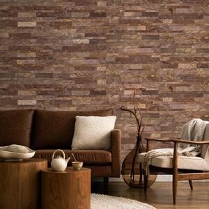 Elastyczny panel marmurowy SKIN 3D Express - Rain Forest Brown, 60x15 cm, samoprzylepny 3M do mebli z płytkami do wnętrz
