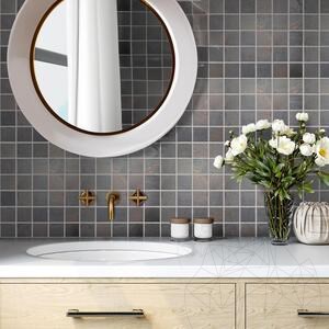 Slate Mosaic Flexible Slate SKIN Decor 2mm - Multicolor 4.8x4.8cm | Idealny do ścian, mebli, elewacji (płyta 30x30cm)