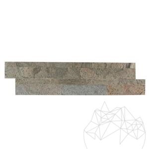 Elastyczny panel łupkowy Express SKIN - Jeera Green, 60x15 cm | Idealny do okładzin zewnętrznych/wewnętrznych