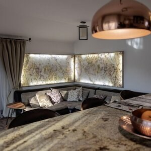 Półprzezroczysty elastyczny łupek SKIN 2mm - Indyjska jesień, 210 x 105 cm | Oświetlenie otoczenia, wewnętrzne i zewnętrzne