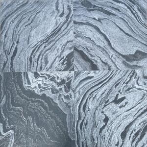Łupek naturalny srebrny, polerowany, 60 x 60 x 1,2 cm | Idealny na zewnątrz/wewnątrz, pionowy/poziomy