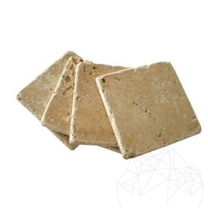 Trawertyn Classic Cross Cut Antiqued, 10 x 10 x 1 cm