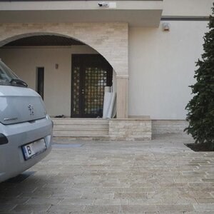 Trawertyn Classic Cross Cut Brushed and Chiselled, 30.5 x 15.25 x 3 cm