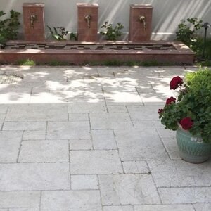 Travertine Classic French Pattern Brushed and Chiselled Set, 3 cm