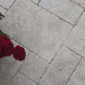 Travertine Classic French Pattern Brushed and Chiselled Set, 3 cm