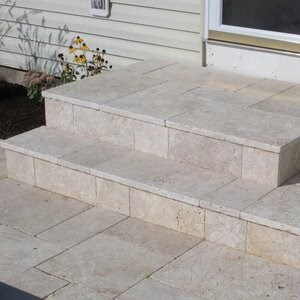 Zestaw Classic Cross Cut Brushed Travertine French Pattern Set, 3 cm