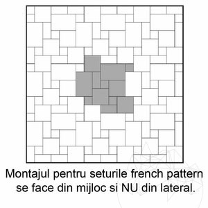 Zestaw Classic Cross Cut Brushed Travertine French Pattern Set, 3 cm