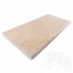 Trawertyn Classic Cross Cut Brushed + 1L Stick, 61 x 30,5 x 3 cm (Step/Pool Edge)