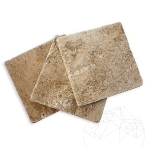 Trawertyn Latte PREMIUM Antiqued, 10 x 10 x 1,2 cm