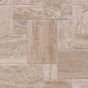 Trawertyn Latte PREMIUM French Pattern Set Brushed and Daltuit, 3 cm