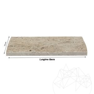 Trawertyn Latte PREMIUM Scapitat, 10 cm x LL x 1,3 cm