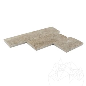 Trawertyn Latte PREMIUM Scapitat, 10 cm x LL x 1,3 cm