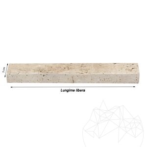 Trawertyn Multicolor Scapitat, 5 cm x LL x 2,2 cm