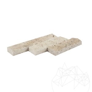 Trawertyn Multicolor Scapitat, 7,5 cm x LL x 2,2 cm