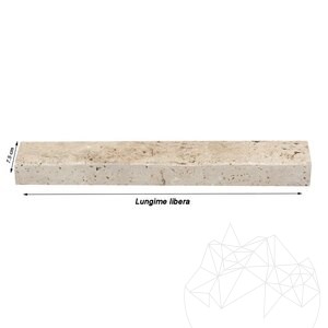 Trawertyn Multicolor Scapitat, 7,5 cm x LL x 2,2 cm