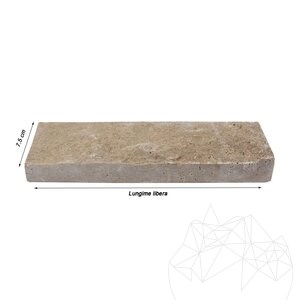 Trawertyn Orzech Scapitat, 7,5 cm x LL x 2,2 cm