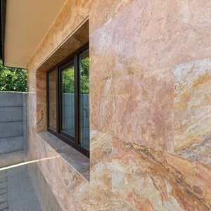 Trawertyn Peach Cross Cut Polisat, 61 x 30,5 x 1,2 cm