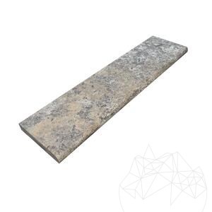 Obrzeże trawertynowe Silver Standard antyczne Cross Cut 3 x 15 x 61 cm