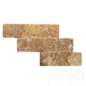 Trawertyn Żółty Scapitat, 5 cm x LL x 2 cm
