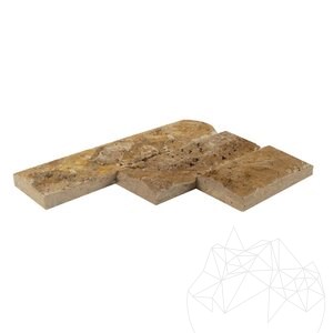 Trawertyn Żółty Scapitat, 7,5 cm x LL x 2 cm