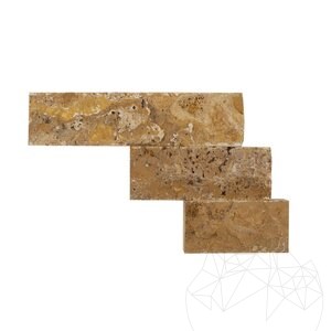Trawertyn Żółty Scapitat, 7,5 cm x LL x 2 cm