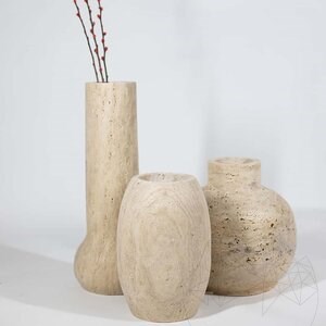 Wazon dekoracyjny Autograph-Milano Travertine Classic, 50 x 20 x 10 cm