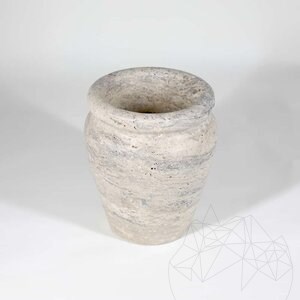 Autograth-Rome Trawertyn srebrny wazon dekoracyjny, 30 x 25 x 25 cm