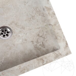 Umywalka Arco z marmuru Cappucino SS-30, 45 x 45 x 12 cm