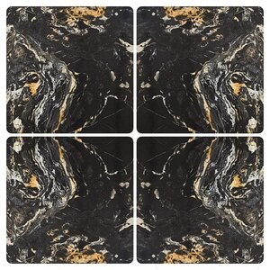 Marble Slab Picasso Black Polished, 2 cm