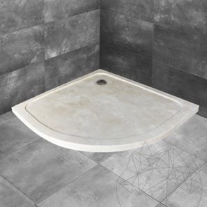 Brodzik prysznicowy trawertyn classic ULTRA PLAT, 90 x 90 x 3 cm