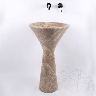 Tao Antros umywalka - Light Emperador Marble, 50 x 85 cm