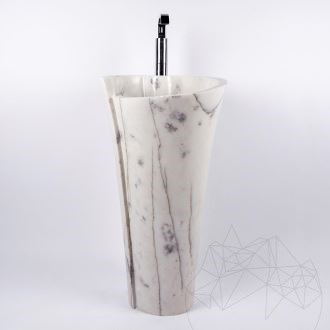 Zlewozmywak Tao Milos - Calacatta Lilac Marble, 42 x 85 cm