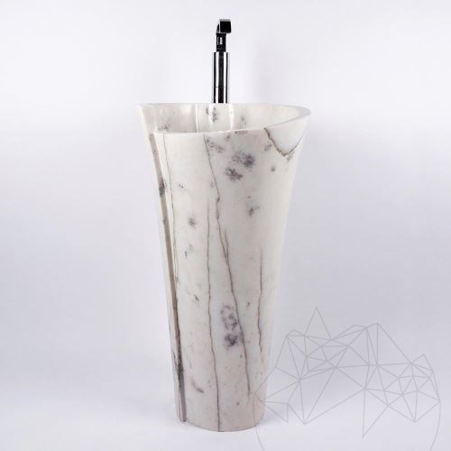 Zlewozmywak Tao Milos - Calacatta Lilac Marble, 42 x 85 cm