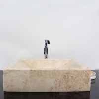 Umywalka Arco z marmuru Cappucino SS-30, 45 x 45 x 12 cm