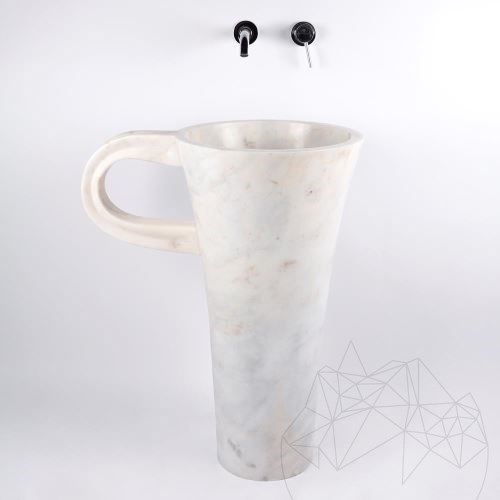 Tao Evia umywalka - Marmur Arabescato Oro, 42 x 85 cm
